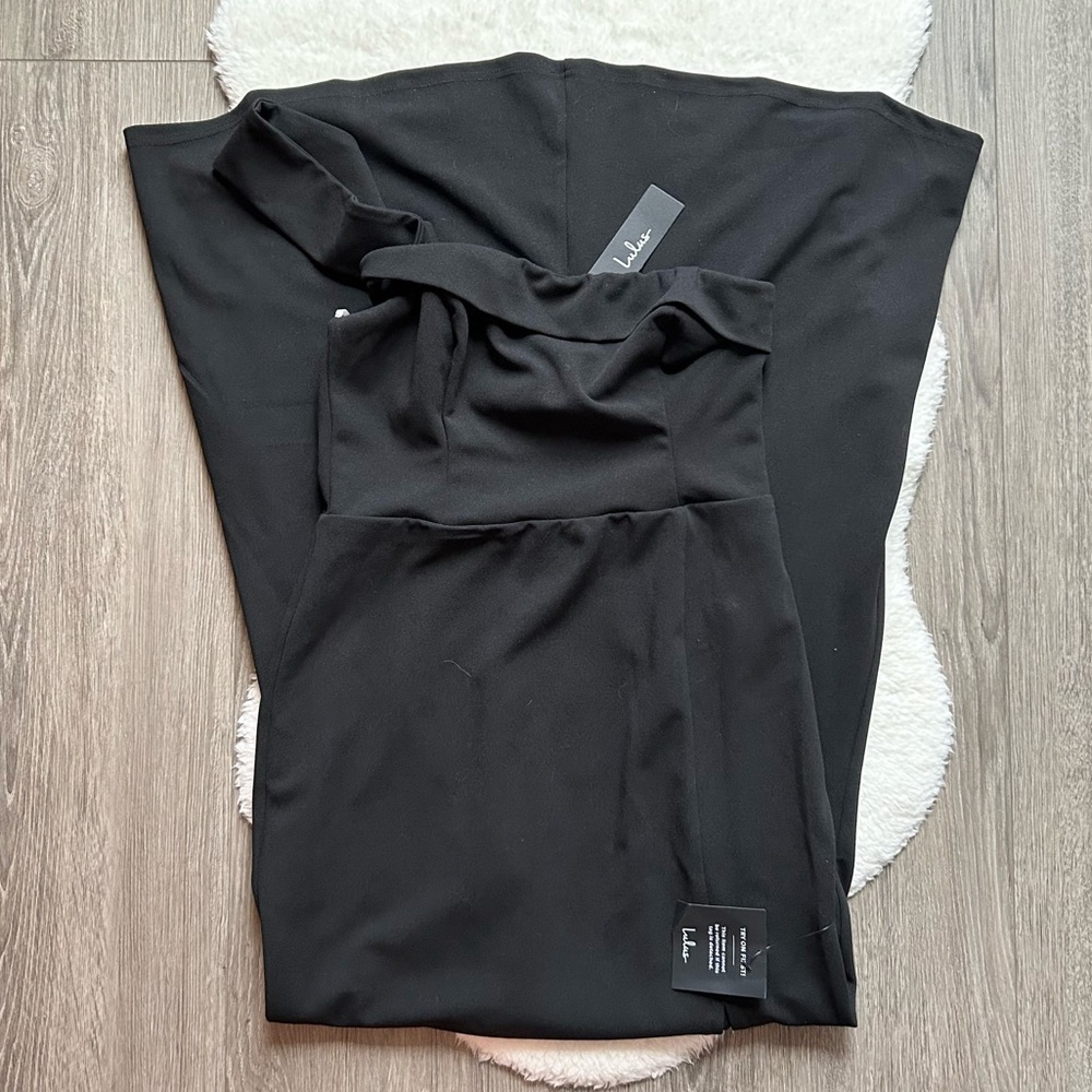 Lulu’s Celebrate the Aesthetic Black One Shoulder Maxi Dress NWT - Picture 2 of 6
